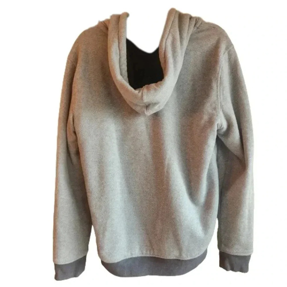 HYBRID Threads cult fav full zip grey and black hooded jacket Size Medium - Picture 3 of 6